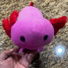 Build-A-Bear Pink Axolotl Plush Stuffed Animal "Love You Alotl" Red Gills 18"