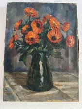 ALTES ÖLGEMÄLDE BLUMEN STILLLEBEN