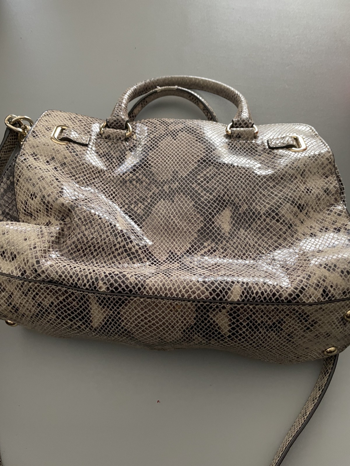 Michael Kors Beige Python Leather Organizer Cross… - image 6