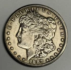 XF 1887-S Morgan Silver Dollar (Cleaned), U.S. $1 Coin Extra Fine