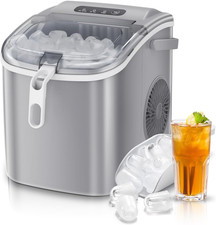 Countertop Ice Maker Portable Ice Machine with Handle,Self-Cleaning Bullet Ice M