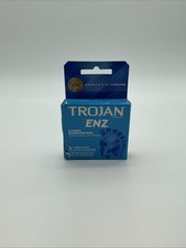 Trojan Enz Condoms Lubricated Latex 3 Each. Damaged Box