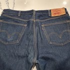 Levi’s Men’s Blue Dark Wash Denim Jeans Straight Regular Fit Mid Rise Button — photo 8