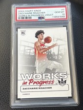 2024-25 Court Kings - Works in Progress Zaccharie Risacher #7 Violet /49 PSA 10
