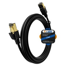CAT7 Ethernet Cable 10Gbps 600Mhz Triple Shielding SFTP RJ45 LAN 1 FT 1 PCS