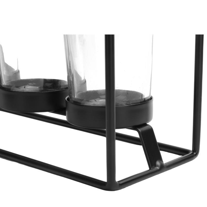 New Metal Votive Candle Holder Glass Centerpiece Indoor Tabletop Decor