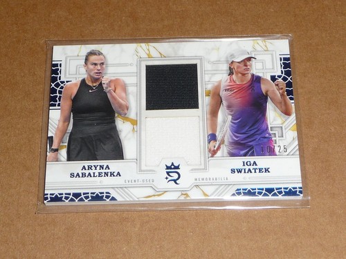 2024 Topps ROYALTY TENNIS ARYNA SABALENKA/IGA SWIATEK JERSEY RELIC 10/25 O8992