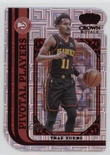 2021-22 Panini Crown Royale Pivotal Players Asia Red Trae Young #4 1e1b