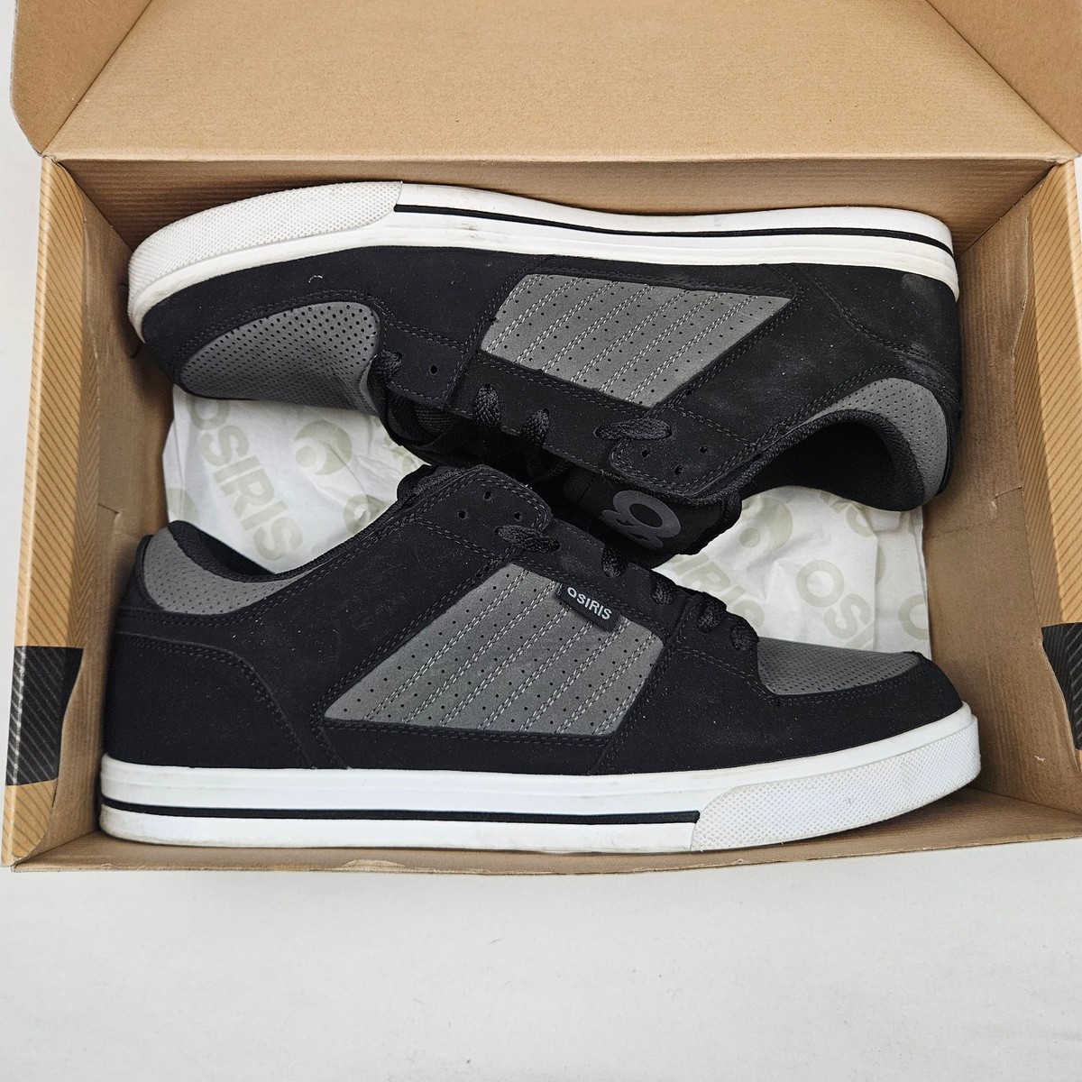 Osiris Protocol Mens 13 Skate Shoes Black Low Top Good Condition