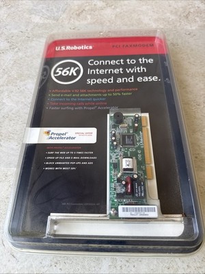 U.S. Robotics V.92 56K PCI Faxmodem USR265660A with Software NOS Sealed