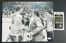 ROGIE VACHON & VLADISLAV TRETIAK 76 CANADA CUP Signed by BOTH 11x14 Photo *JSA*