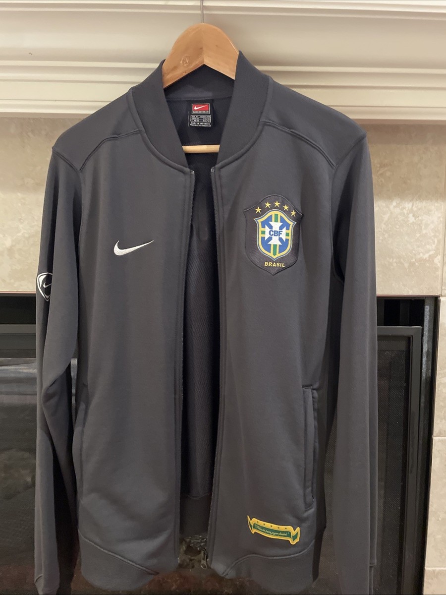 Nike Brasil Brazil Federation Soccer Full Zip Jacket M Grey | eBay
