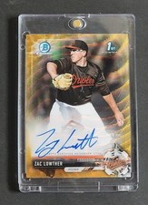 2017 Bowman Draft Auto Zac Lowther #CDA-ZL Gold Wave Refractor 30/50 Orioles