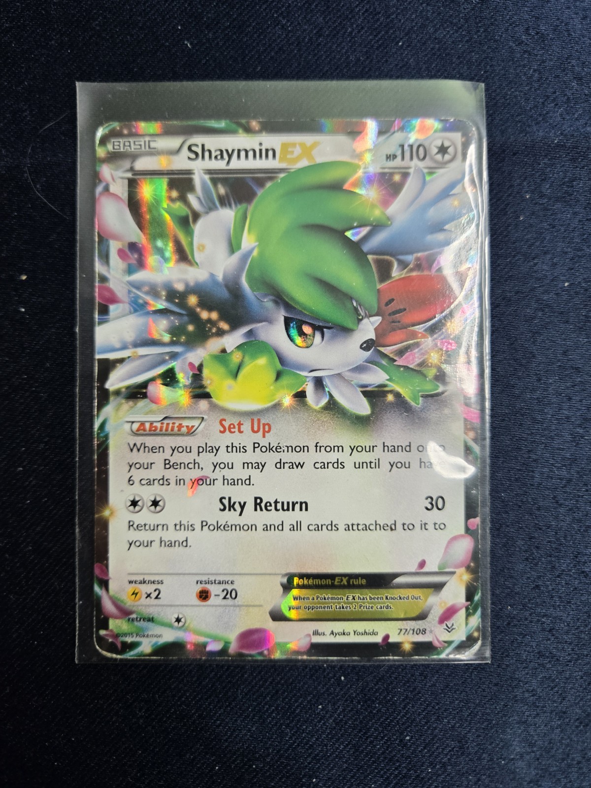 Pokemon TCG Card 2015 Roaring Skies - Shaymin EX 77/108 WC 2015