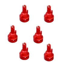 Pack of 6 - TeeJet Air Induction Flat Spray Tips Red 110° Polymer Visiflo