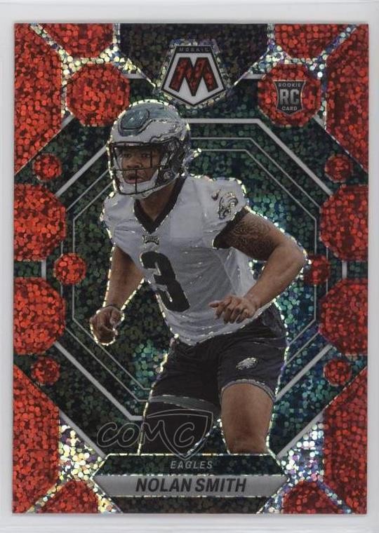 2023 Panini Mosaic Rookies Red Sparkle Prizm Nolan Smith #353 Rookie RC fv8