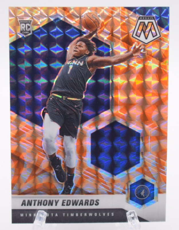 2020-21 Panini Mosaic Anthony Edwards #201 RC Rookie Orange Reactive