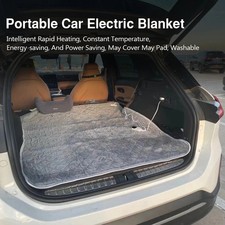 12V Car Electric Blanket Plush Heated Mat, 27.56 x 70.87 in or 47.24 x 59.06 in.