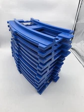 Lot of 12 Peg Perego Blue Plastic Ride On Thomas Train Tracks Replacement Pieces