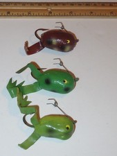 Lot of 3 Harrison Hoge Bill Plummer's Frog - Green and Brown Frog