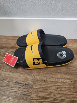 New Nike Michigan Wolverines Slides Men's Size 7 Jordan Team Issued Revive Foam