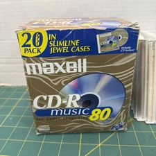 Maxell CD-R80MU CD-R Music 20 Pack w/Jewel Cases 80 Min Recordable Mix Lot