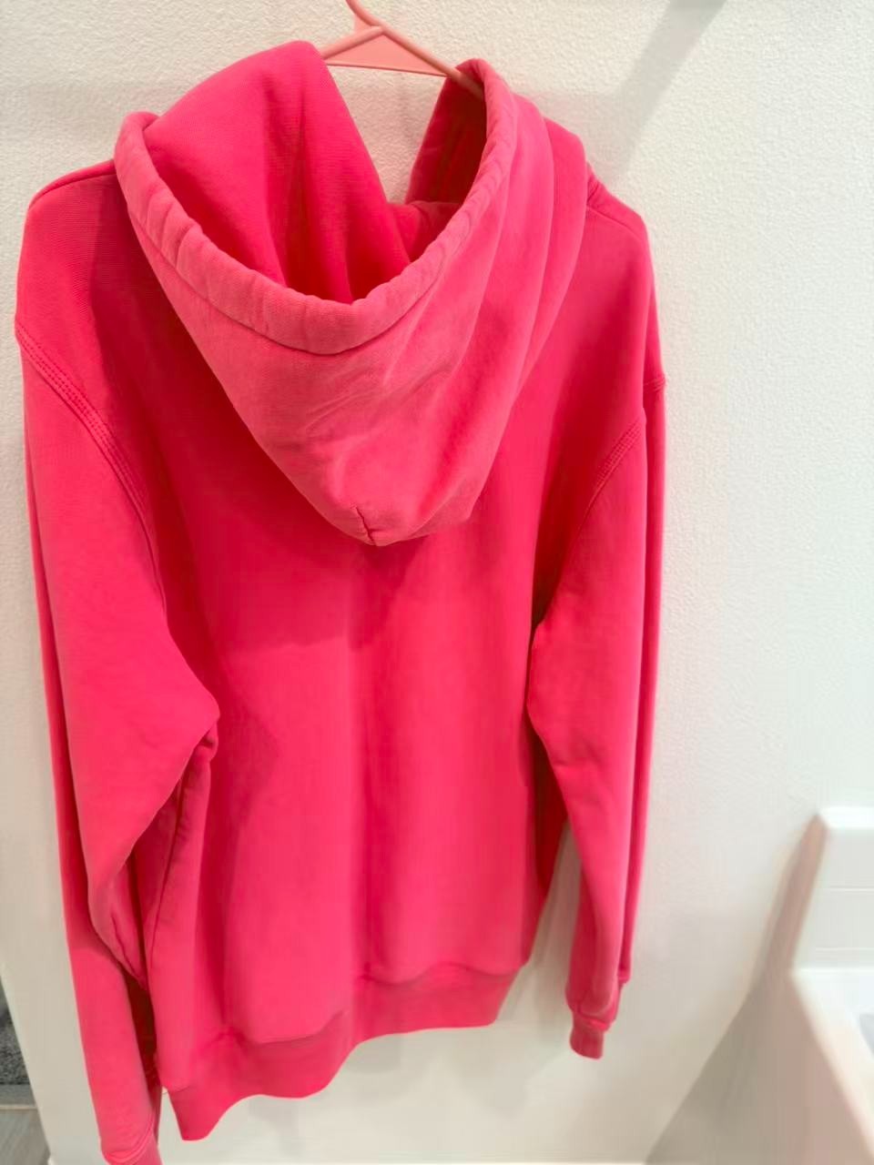 Unisex Stussy Pink Hoodie M size image 3
