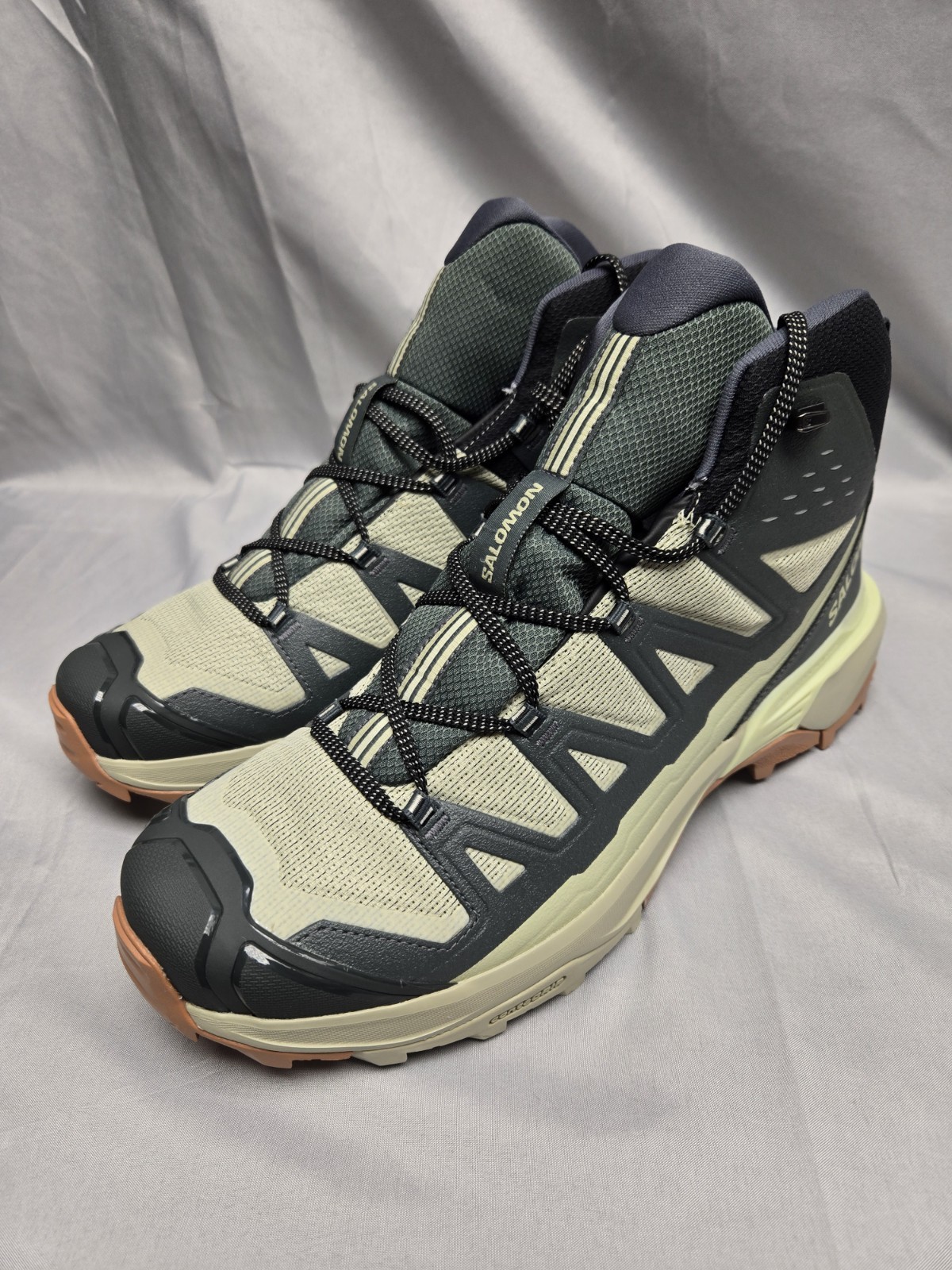 NUOVE scarpe da trekking Salomon X Ultra 360 Edge Mid GTX Gore Tex verdi da uomo taglia 11 5