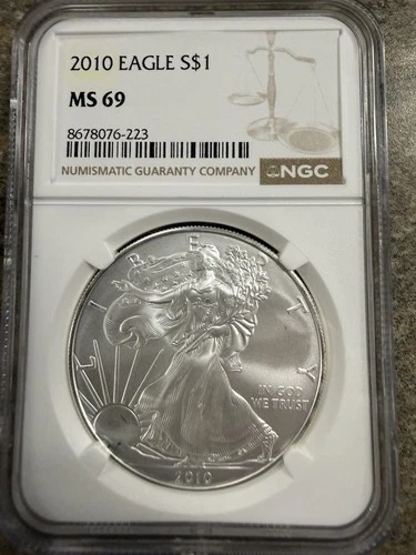2010 American Silver Eagle NGC MS69