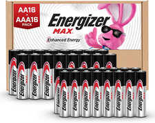 AA and AAA Batteries, 32 Count, Combo Pack Contains 16 Max Double A and 16 Max