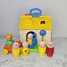 Vintage 1984 Fisher Price Discovery Cottage #136 Jumbo Little People House Set