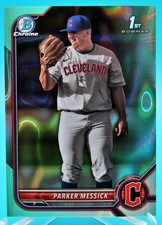 2022 Bowman Draft Chrome Parker Messick Aqua Lava Refractor 168/199 1st Bowman