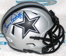 TONY DORSETT SIGNED DALLAS COWBOYS RAVE ALT. MINI HELMET - PITT - J.S.A. Cert.