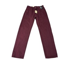 Jeans donna Levis 501 Premium Big E originali cropped 25x28 bordeaux rialzo nuovi con etichette