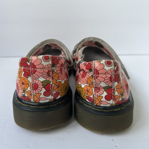 Zapatos Dr. Martens Mary Jane Floral Cuero Hebilla EE. UU. Talla 3 AW004 - Imagen 7 de 13
