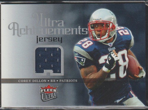 2006 Ultra Corey Dillon Patriots Game Used Jersey Football Card