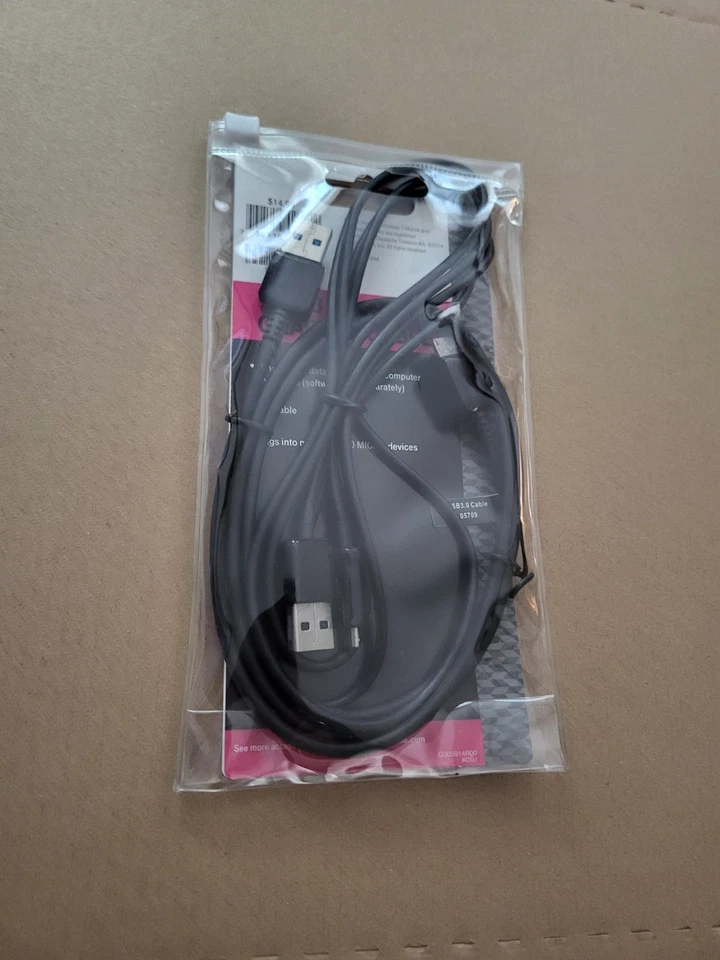 T-Mobile Universal 4 Ft Micro USB To USB Cable + another cable Brand New - Image 2 of 4