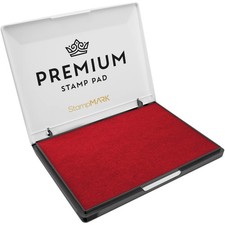 Extra Large 6x8 Inch Premium Stamp Pad Traditional Rubber Felt Red Color Ink