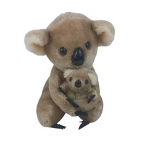 Dakin Koala With Baby Plush Vintage Stuffed Animal Hook And Loop Arms 1978 Korea