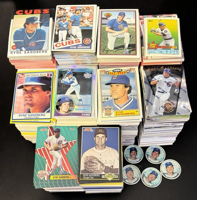 #ad #ad 2537 Ryne Sandberg Chicago Cubs BULK Collection Lot Base Inserts amp; Oddball $400.00