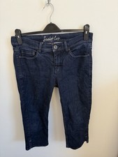 Oasis Scarlet Crop Skinny Jeans with Stretch in Dark Blue Size 12