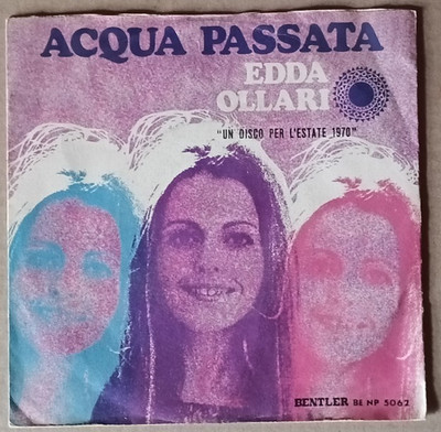 Vinyl 45 Umdrehungen Edda OLLARI - Wasser vergangen / Ich warte auf dich 1970