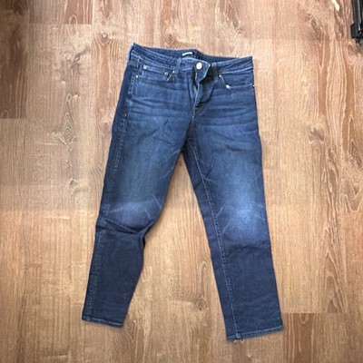 Express Medium Wash Straight Leg Blue Denim Jeans Cotton Pockets Men's
