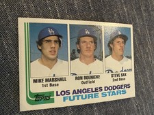 1982 Topps - Future Stars Steve Sax, Mike Marshall, Ron Roenicke #681 (RC)