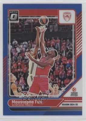 2024-25 Panini Donruss EuroLeague Optic Blue Prizm 14/49 Moustapha Fall #99 14mf