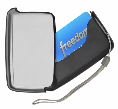 Silver Aluminum Wallet RFID Blocking Card Holder Case Pocket Hand