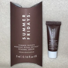Summer Fridays Midnight Ritual Retinol Renewal Face Serum MINI .16oz 5ml in Tube