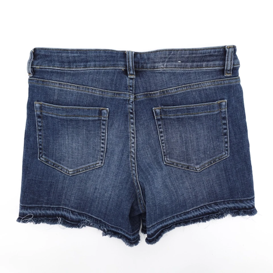 Pantalones Cortos Vince Camuto Para Mujer 28/6 Azul Denim Corte Tiro Medio Lavado Foto 2 de 4
