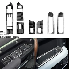 Real Carbon Fiber Window Lift Switch Panel Cover For Land Rover Defender 2020-24