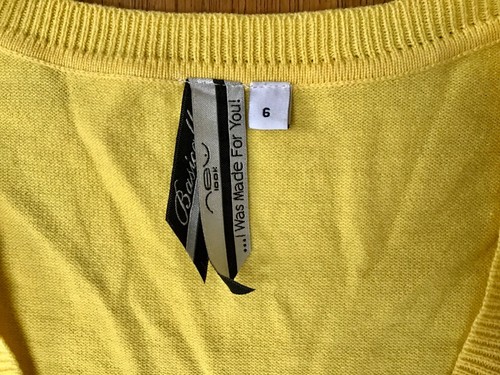 NEW NEW LOOK SIZE 6 YELLOW CROPPED SHORT SLEEVE CARDIGAN RRP £15.99 BARGAIN! - Picture 2 of 5